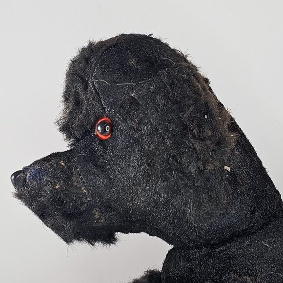 Vintage Articulated Snobby Black Poodle 14" Tall AS IS READ Steiff Hermann - Picture 2 of 12